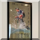 A15. Framed 1924 Tour de France print. 